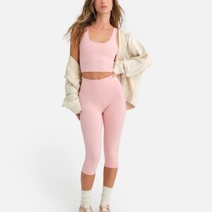 Mate the Label Stretch Racer tank pink XS organic cotton sports bra